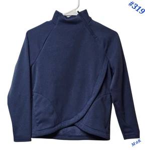 Felpa bambina Athleta taglia media 8-10 manica lunga viola zip anelli fori - Foto 1 di 11