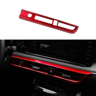 Gloss Red Central Control AC Air Vent Outlet Cover Trim For KIA K5 2021-2024 - Image 1 of 4