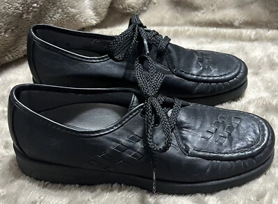NEW Clinic Shoe Company USA Black Leather Tie Oxford Comfort Shoes Women Size 6M - Image 1 of 4