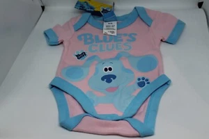 NEW BLUES CLUES PINK COTTON ONE PIECE ROMPER BODYSUIT SIZE 0000 - NEWBORN - Picture 1 of 1