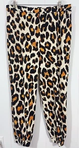NWT Ashley Stewart Animal Print Pull On Jogger Pants Wide Leg Sz 18/20 - Picture 1 of 10
