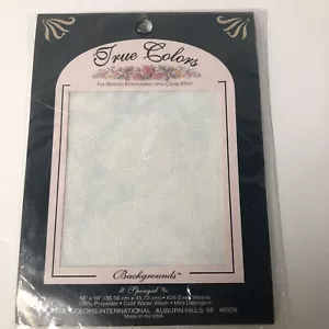 True Colors Backgrounds NIP Sponged Ribbon Embrd/Cross-Stitch Fabric - Picture 1 of 4