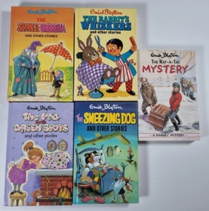 Enid Blyton 5 Vintage Hardbacks Sneezing Dog Rat-a-Tat Mystery Strange Umbrella - Picture 1 of 13