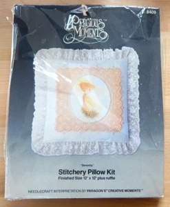 NIOP Precious Moments Embroidery Pillow Kit "SERENITY" #8409 Cute Floral - Picture 1 of 4