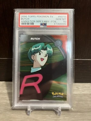2000 Topps Pokemon Butch Team Rocket Foil Card #HV10 PSA 10 GEM MINT POP 1 - Image 1 of 2