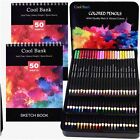 Rainbow Artistry: 72 Vibrant Colored Pencils & Drawing Pad
