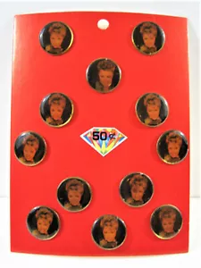 Pin de concierto de colección para cantante principal música banda de rock exhibición de 12 en tarjeta stock antiguo - Imagen 1 de 2