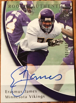 2005 SP Authentic Rookie Autograph Erasmus James #194 #’d 291/850 - Image 1 of 2