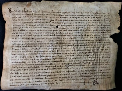 1290 MEDIEVAL PARCHMENT PHILIP IV & NICHOLAS IV ERA Handschriften auf Pergament - Image 1 of 4