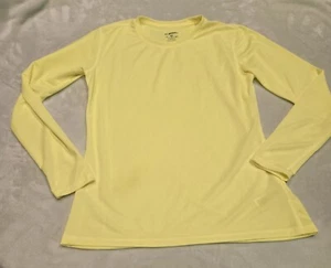 New BROOKS Run Happy Long Sleeve T-Shirt Women's Size XS Neon Yellow Crew Neck - Picture 1 of 9