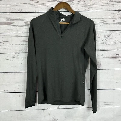 Camisa REI Coop Top Mujer Gris Medio Agujeros para el Pulgar Minimalista Capa Base Senderismo Foto 1 de 4