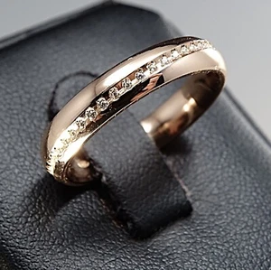 Anillo De Boda De Oro Rosa Y Diamantes LG 0.20 CT - Línea Infinito Art MID Joyas - Bild 1 von 9