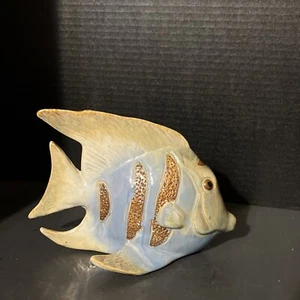 ceramic blue and beige angle fish  - Picture 1 of 9