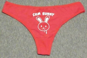 Cum Bunny Cosplay Slut Glow in Dark Sexy Funny Valentine's G-String Party Thong - Picture 1 of 11