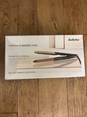 BaByliss Straight and Curl Brilliance Hair Straightener and Curler Rose Gold - Image 1 of 4