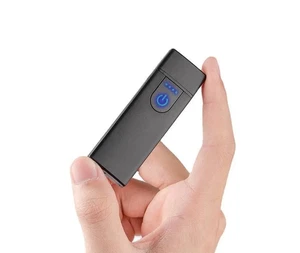 Windproof Flameless USB Rechargeable Portable Slim Lighter - Picture 1 of 10