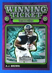 2021 Panini Contenders A.J. Brown #WT-ABR Football CARD Titans Winning Ticket - Picture 1 of 2
