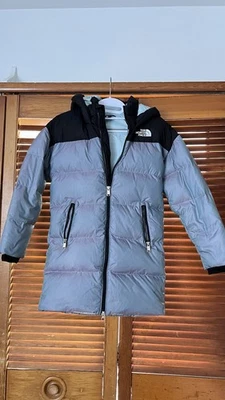 The North Face! Chaqueta azul claro y negro con hoo Foto 1 de 4