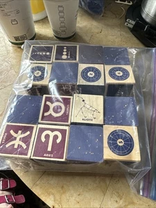 Juego de 16 bloques de madera constelación estrellas ganso tío hechos en EE. UU. edades 2+ - Imagen 1 de 7