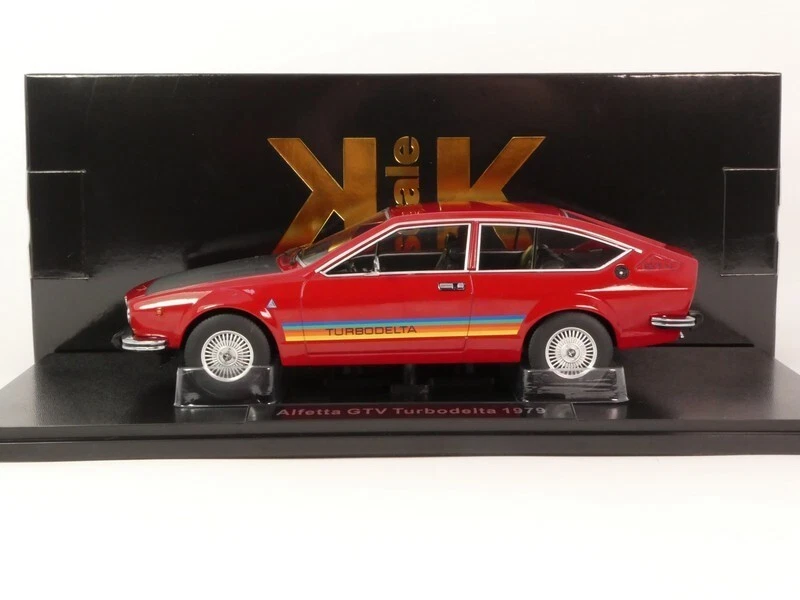 ALFA ROMEO ALFETTA GTV TURBODELTA 1979 ROSSO NERO KKSCALE KKDC181093 1 18 ROSSO