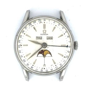 Vintage 1950 Omega Cosmic Moonphase Triple Date 2471-1 Cal. 381 Watch **REPAIR** - Picture 1 of 11