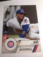 2020 Topps Opening Day Lighter Side of Baseball 5x7 Javier Baez Cubs 01/49