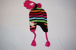 NWT HELLO KITTY knit hat Girl ONE SIZE FITS MOST (4T-16?) multi color