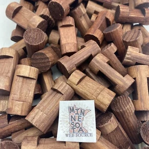 90 Tronchi Lincoln 1,5" Marrone 1 Tacca Singolo Tondo Legno Ricambi - Foto 1 di 3