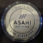 Asahi Refining 1 Troy oz. 999 Fine Silver Round, Uncirculated, In Capsule