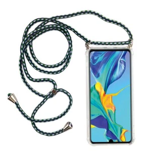 Huawei P30 Łańcuszek na telefon komórkowy Etui z paskiem Case do zawieszenia ze sznurkiem Etui Zielone - Zdjęcie 1 z 4