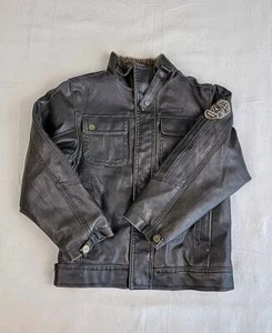 Hawke Co Jacket Boys 7 Brown Bomber Aviator Sherpa Lined Full Zip Pockets Preppy - Picture 1 of 13