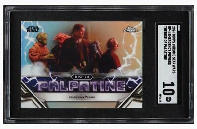 2024 ⭐ Topps Chrome Star Wars #RP-5 Emergency Powers Rise of Palpatine SGC-10 Foto 1 de 2