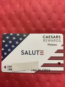 Caesars Rewards Platinum SALUTE Card Prefix 196 Exp 1/24©️2023 - Bild 1 von 2