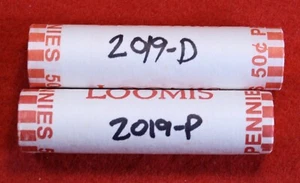 Centavo Lincoln Shied 2019-P&D 2-50 rollos de monedas rollo sin circular - Imagen 1 de 1