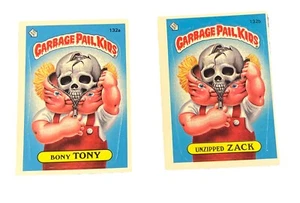 1986 Topps Garbage Pail Kids #132a BONY TONY #132b UNZIPPED ZACK Lot Series 4 - Picture 1 of 2