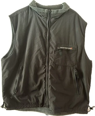 IZOD PerformX Vest Mens XL Black Reversible Zipper Pockets Full Zip Fleece Lined - Image 1 of 4