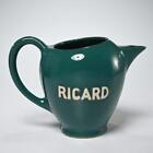 French Mid Century Modern MCM Teal Green Earthenware Bar Water Ricard Pitcher