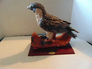 Perergrine Falcon perched on Gauntlet Statuette Reduced. - Picture 1 of 12