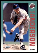 1992 Fleer Allan Anderson Baseball Cards #196