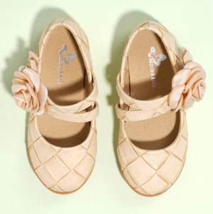 Girls Dress Shoes Mary Jane Shoes Princess Wedding Party beige AU13 US1Y - Picture 1 of 2