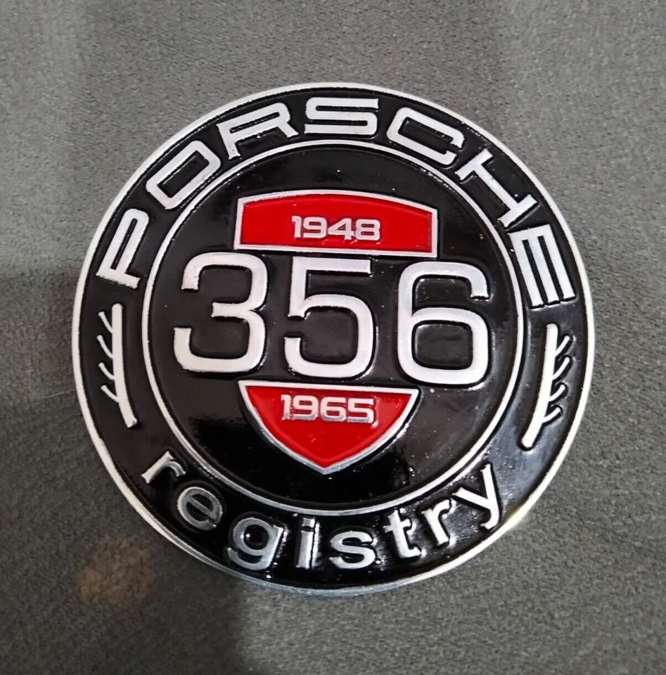 fit for PORSCHE BADGE VINTAGE EMBLEM 356/356A/356B/356C/356SC Registry 1948-1965 - Изображение 1 из 4