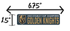 Vegas Golden Knights Stanley Cup Champions Sticker - Waterproof Vinyl-6.75"x1.5"