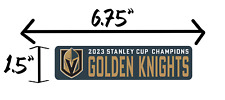 Autocollant Vegas Golden Knights Stanley Cup Champions - vinyle étanche - 6,75"x1,5"