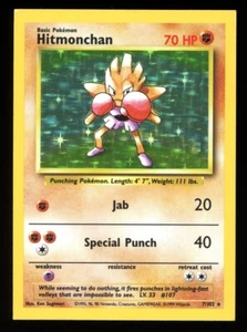 Hitmonchan 7/102 Holo Square Cut Misprint Error Pokemon Base Set | #B LP - Picture 1 of 4