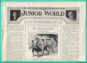 Junior World Am Baptist Soc 1926 Philadelphia PA Fiction Puzzle Boy Girl Kids - Foto 1 di 2