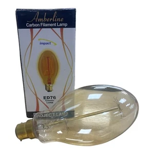 Incandescent Vintage 60W 240V B22 Amberline Filament Oval ED76 Classic Bulb - Picture 1 of 14