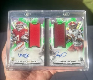 2024 Topps Inception Xavier Worthy Jayden Daniels Rookie Dual Patch AUTO /99 - Picture 1 of 2