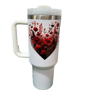 NUEVO 40 OZ vaso blanco con mango - Imagen 1 de 1