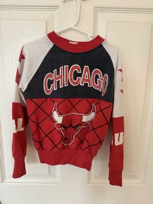 复古复古 90 年代男孩芝加哥公牛队运动衫尺寸 4T/5T — 第 1/4 张图片