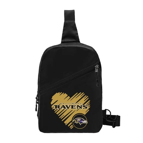 Love Style Baltimore Ravens Black Chest Package Folding Cross-body Chest Bag Cover